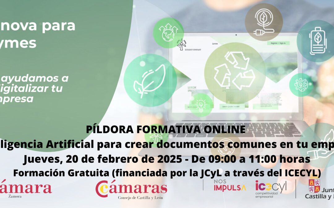 Píldora Formativa Online «Inteligencia Artificial para crear documentos comunes en tu empresa»